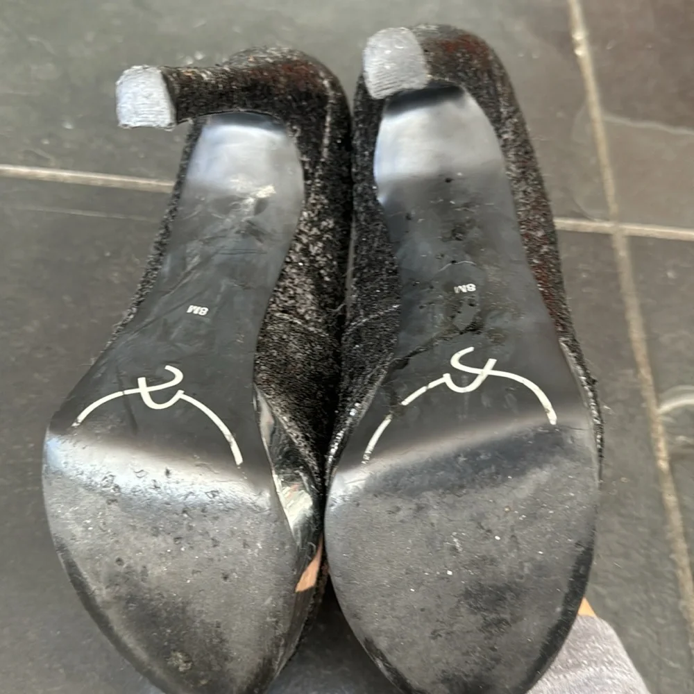 Joan and David platform heel sparkly shoes - Picture 4 of 5